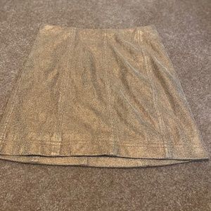 Free People Pink and Gold Spotted Skirt
